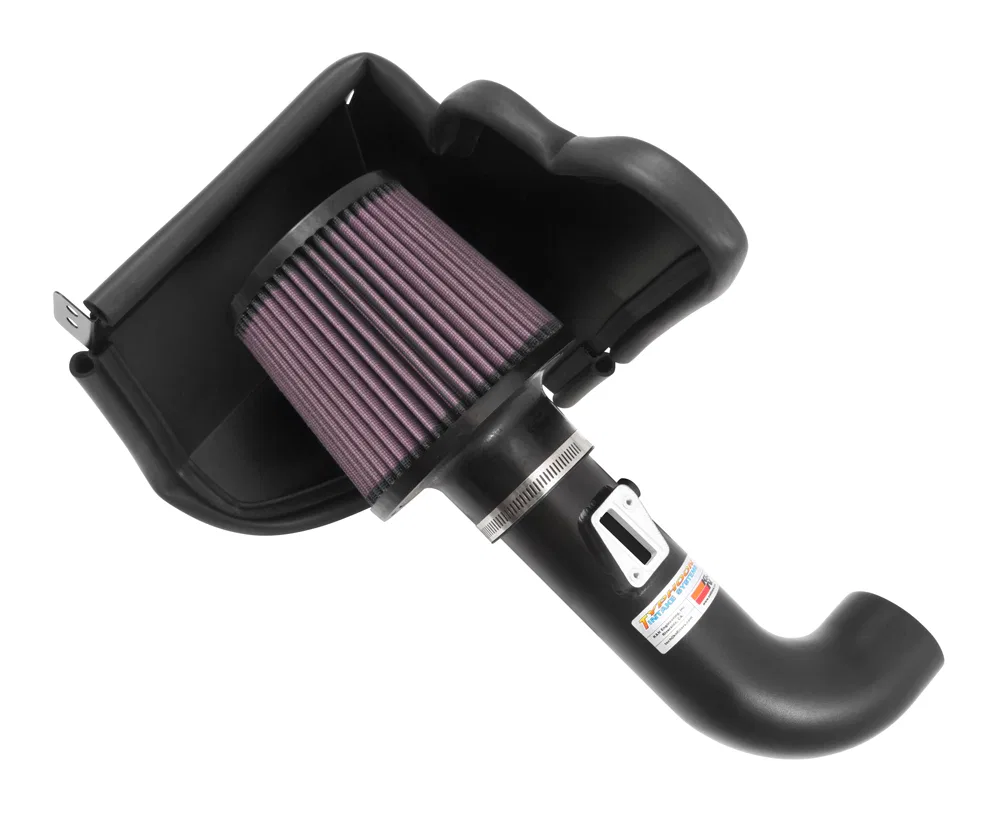 69-8006TTK – K&N FILTER Cold Air Intake, Wrinkle Black Aluminum Tube Red Filter With Heat Shield